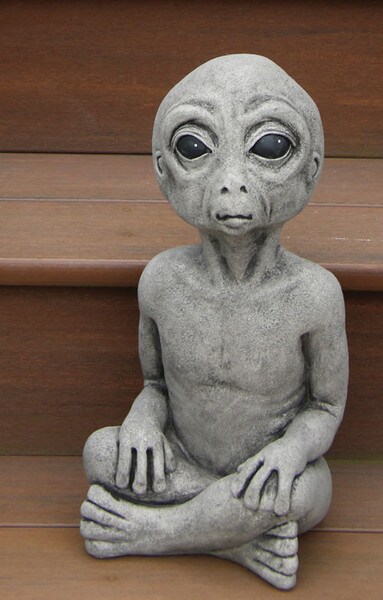 Alien Cast Stone Garden Statue